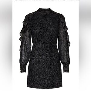 Pinko black printed mini dress